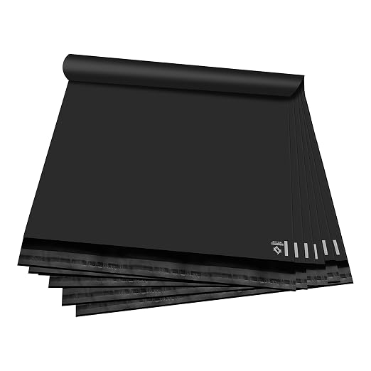 KKBESTPACK BLACK 19x24 250 PCS Large Poly Mailers Shipping Bags by KKBESTPACK
