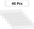 40 Pack Self Adhesive Label Holders Adhesive Clear Shelf Tag Plastic Index Card by Unknown