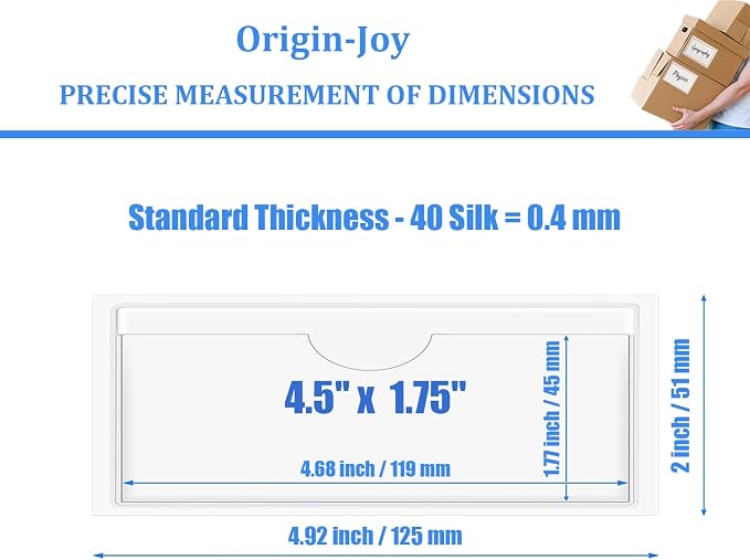 Origin-Joy 35 PCS Self Adhesive Index Card Pockets - Image 2