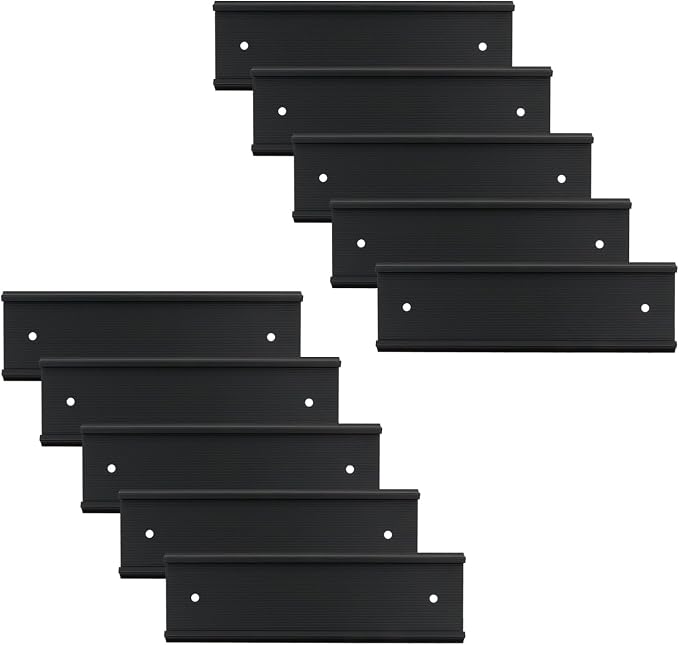 Antrader 10Pcs Name Plate Holders, Aluminium Alloy Name Plates, Sliding Room by Antrader