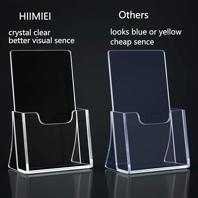 HIIMIEI Brochure Holder 8.5 x 5.5 inches, Acrylic Flyer Holder - Image 7