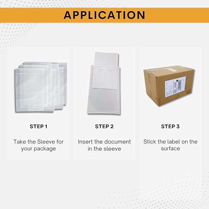 100 Pack 7"x10" Shipping Label Sleeves – Clear Self-Adhesive Packing Slip - Image 2