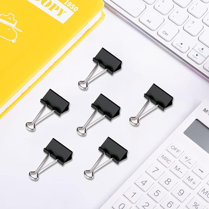 120 Pack Black Binder Clips 0.75 Inch, Small Paper Clamps, Office Clips - Image 8