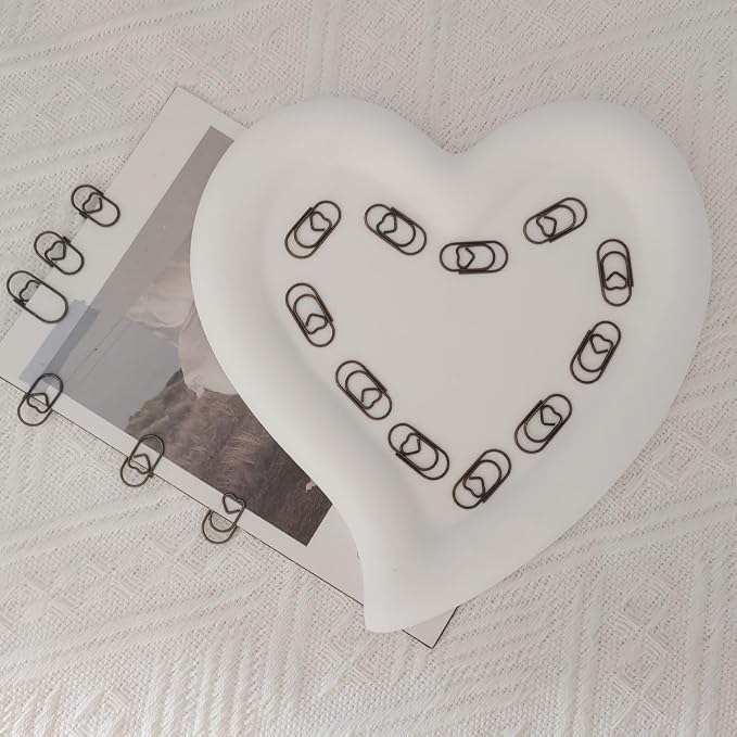 100 Pack Love Heart Shaped Paper Clips, Mini Paperclips Papers, 0.8inch Small - Image 7