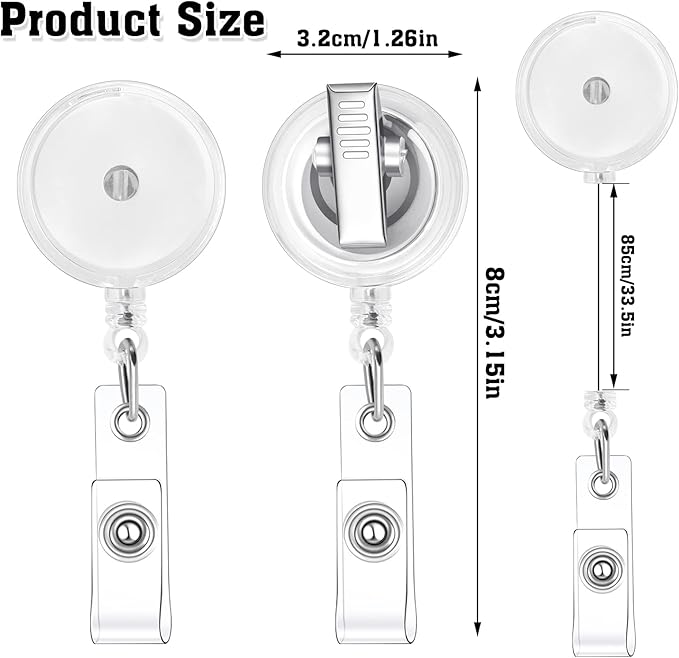 30 Pack Retractable Badge Reels - Image 2