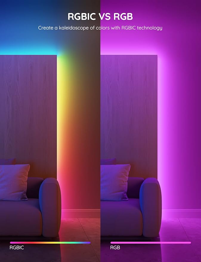 Govee 100ft RGBIC LED Strip Lights, Smart LED Lights - Image 2