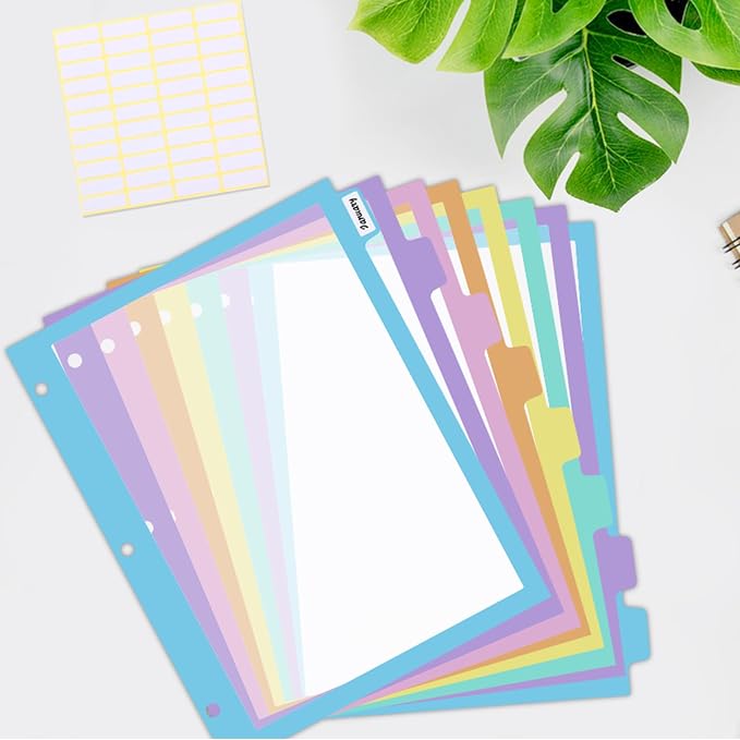 16Pcs/2 Set 8 Tab Dividers, for 3 Ring Binder, Letter Size - Image 8