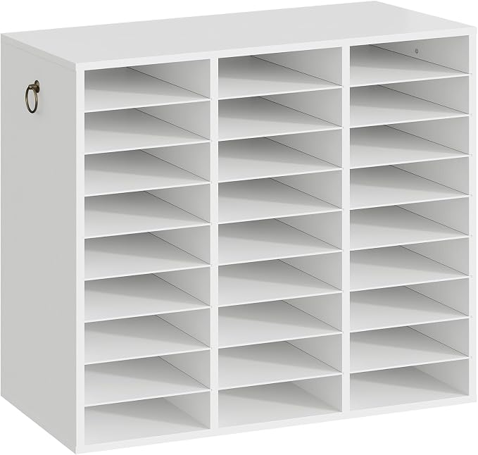 HOOBRO Literature Organizer, 27 Compartments Wooden Mail Organizer, Countertop - Image 9