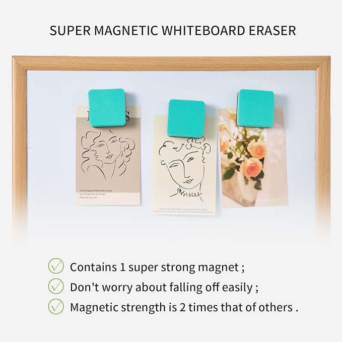 Favide 24 Pack Magnetic Whiteboard Dry Erase Erasers Chalkboard Cleansers - Image 5