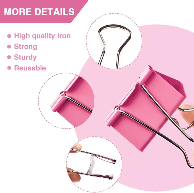 Binder Clips, Medium Small Binder Clips - Image 3