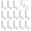 300 Pcs 8mm Cable Clips Nail in Cable Clips Flat Ethernet Cable Wall Clips by Easytle