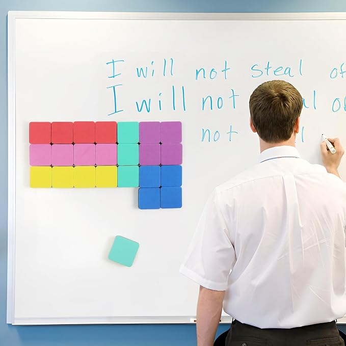 MaxGear Dry Erase Erasers, 24 Pack Magnetic Whiteboard Erasers, 6 Colors | Mini - Image 5
