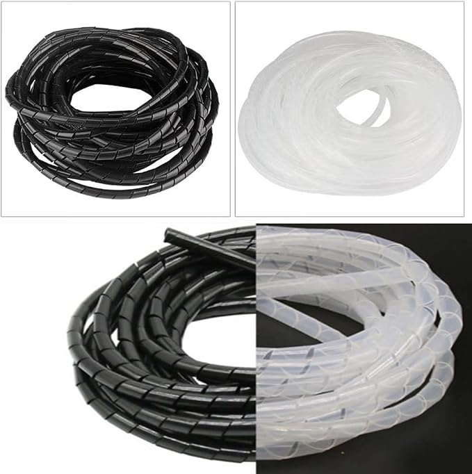 Spiral Cable Wrap -25 Ft 3/8" Cable Management Sleeve Organizer - Image 4