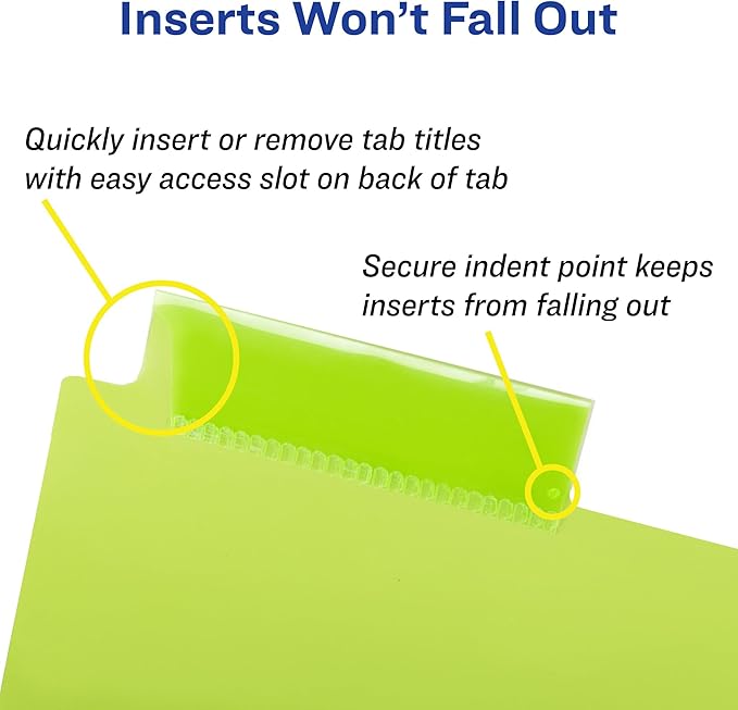 Avery Insertable Plastic Dividers - Image 7