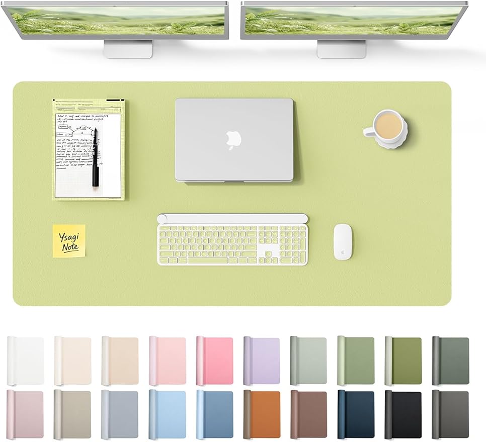 YSAGi Leather Desk Protector, Office Mat, Large Mouse Mat, Non-Slip PU Leather by YSAGi