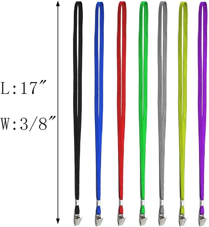 Bird Fiy 50 Pcs Cotton Lanyards Bulldog Clip 32-inch Flat Braid Neck Lanyard - Image 4
