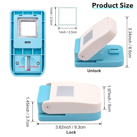 BAOFALI 3Pcs/Set Stamp Puncher 1inch Square Postage Stamp Punch |Stamp Hole - Image 2