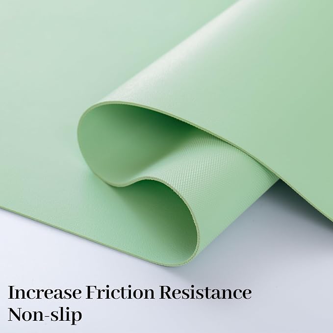 Desk Pad Mat, Leather Green Desk Mat - Image 2