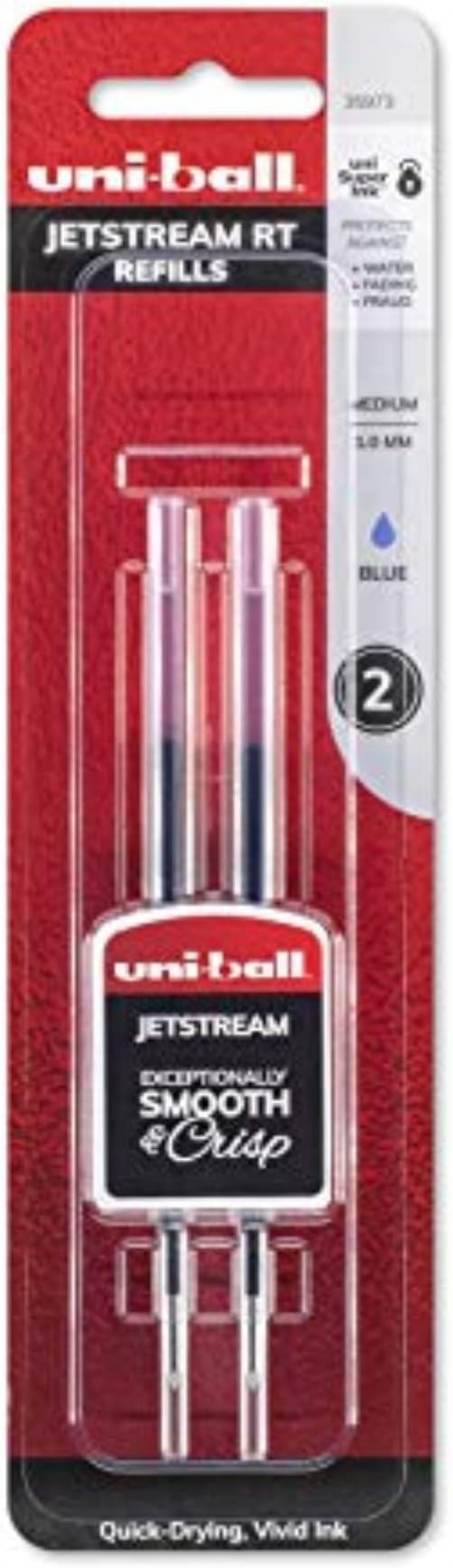 uniball Jetstream RT Ballpoint Pen Refills, Medium Point, 2 Pack - Image 2