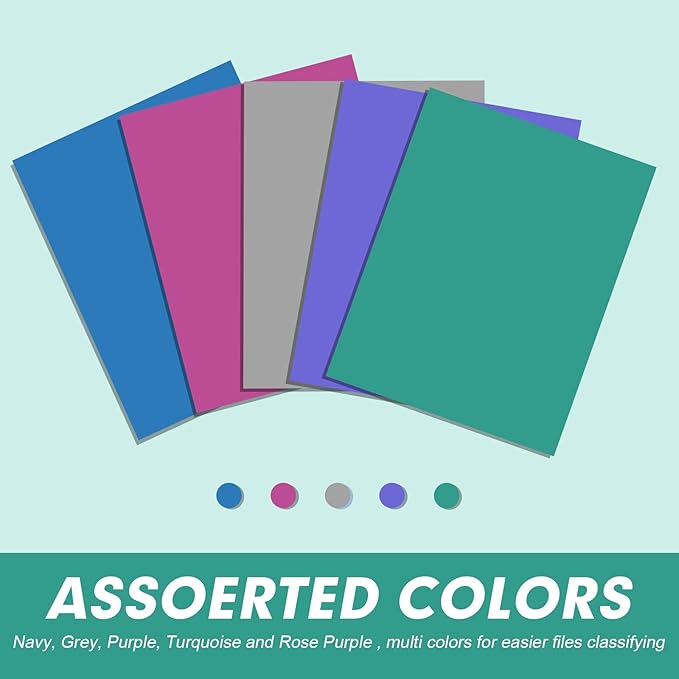 Two Pocket Folders, RAZCC 50 Pack 2 Pocket Folders Fit Letter Size Paper - Image 4