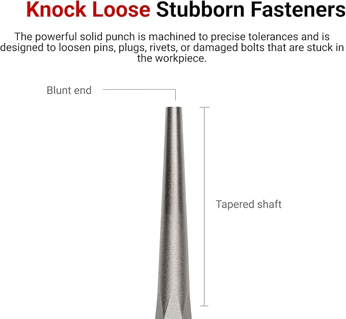 TEKTON 3/8 Inch Solid Punch | 66079 | Made in USA - Image 2