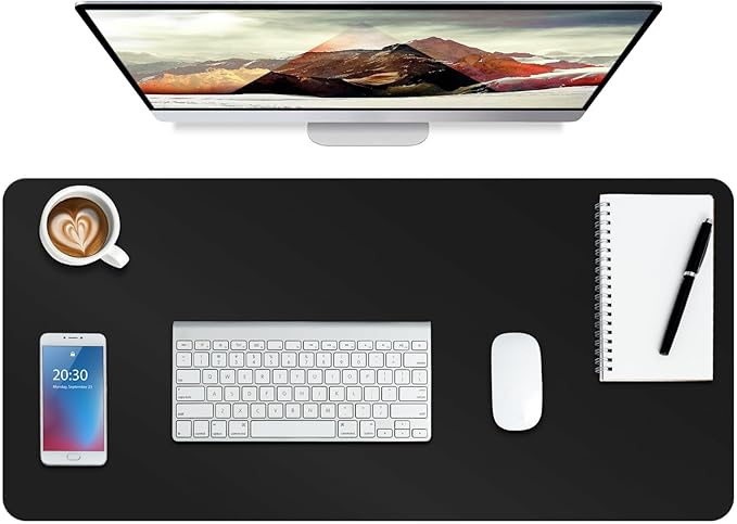 Boutilon Leather Desk Pad Protector, Non-Slip Mouse Pad, Laptop Desk Pad by Boutilon