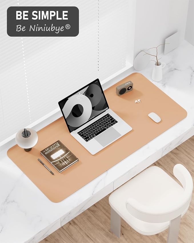Desk Pad, 23.6" x 13.8" PU Leather Non-Slip Desk Mat Large Mouse Pad - Image 7