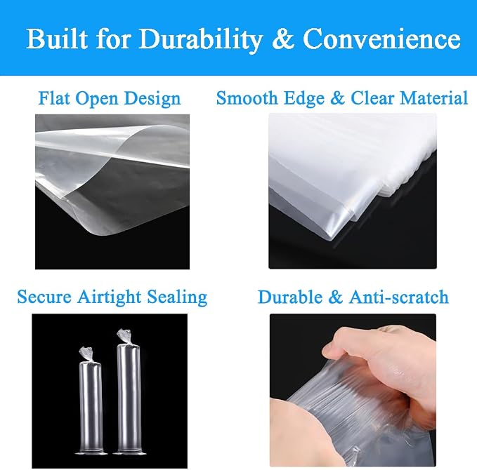 20PCS 6" x 60" Extra Long Clear Plastic Sleeves - Image 3