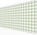 Green Checkered Gingham Desk Mat Pad XXL Large Mouse Pad Anti-Slip Big Mousepad by Nasdalgias