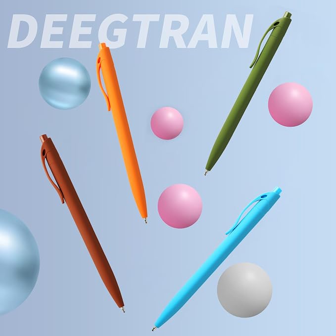 deegtran Pens Bulk, 50 Pack No Bleed Orange Click Pen, Wholesale Retractable - Image 6