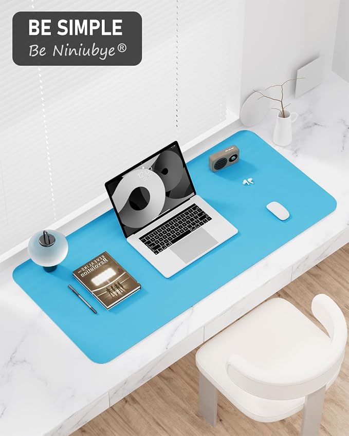 Desk Pad, 23.6" x 13.8" PU Leather Non-Slip Desk Mat Large Mouse Pad - Image 7