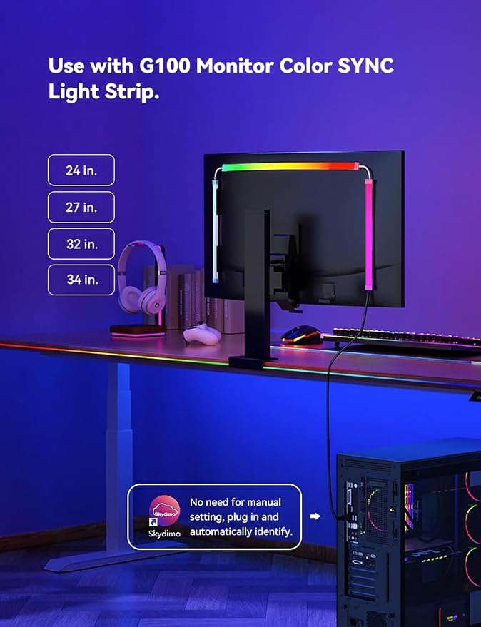 RGB Backlight for PC & Mac, LED Strip Light Sync - Image 7
