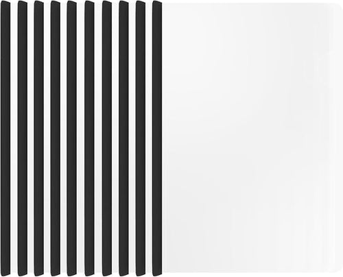 10 Sliding Bar Report Covers A4 Letter Holds 70 Sheets Black | Sliding Bar by Quadafy
