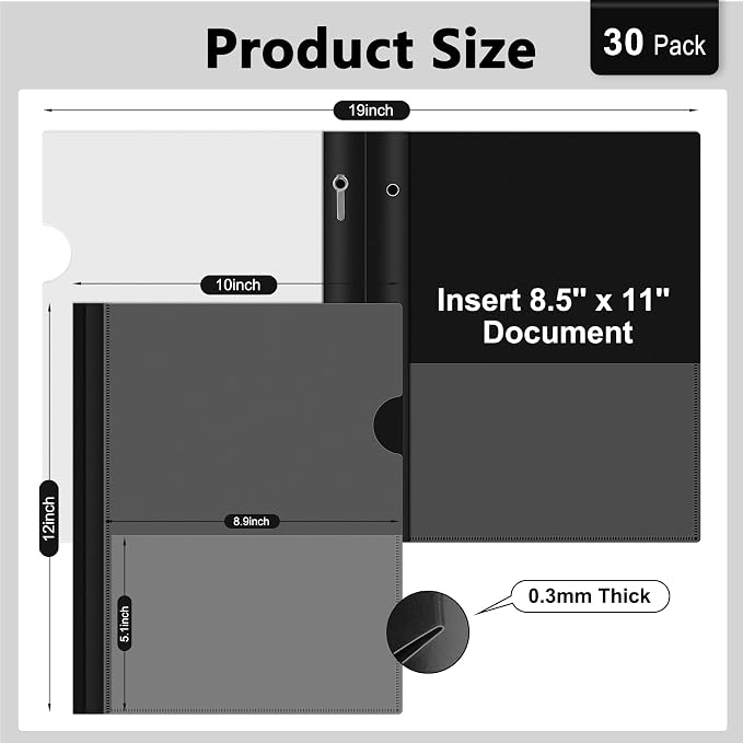 Ndsox 30 Packs Clear Front Report Covers - Image 2
