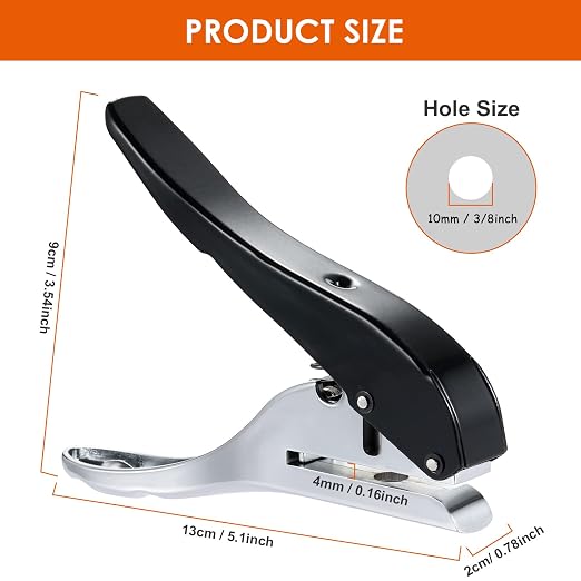 Hole Punch 3/8 inch-10mm Single Hole Punch, Heavy Duty Hole Puncher Single - Image 2