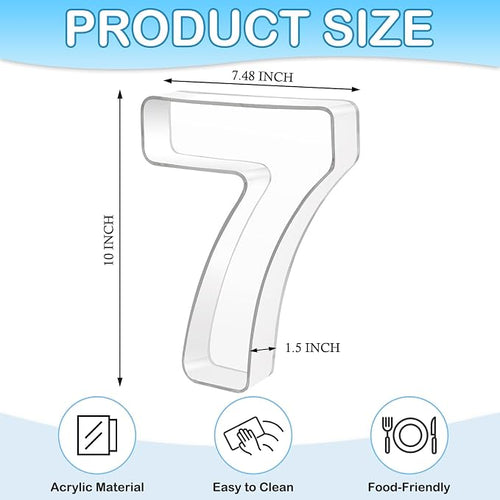 10" 7 Clear Acrylic Number Charcuterie Board Box, Reusable Fillable Decorative - Image 2