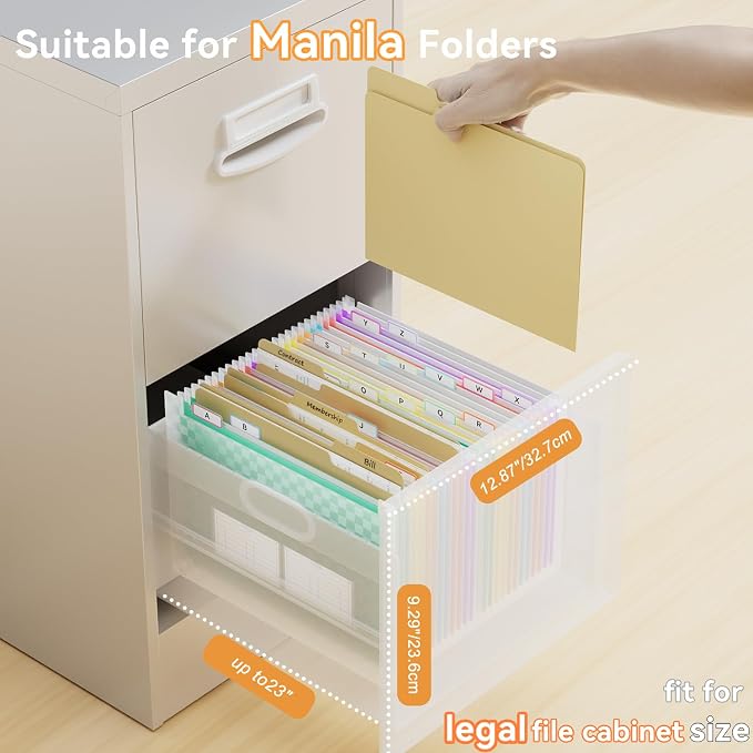 ThinkTex 26-Pocket Accordion File Organizer, Upright & Open Top, A–Z Colorful - Image 5