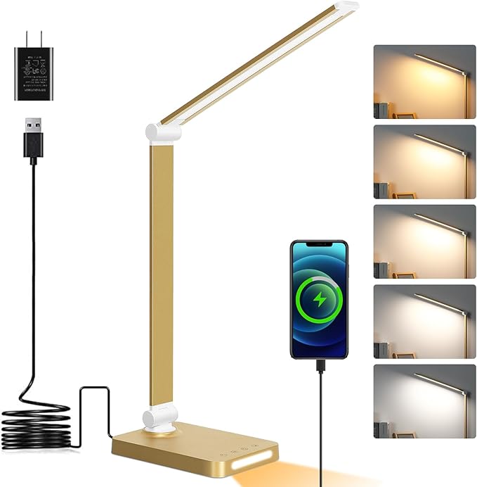 LED Desk Lamp with USB Ports, Touch Desk Lamps by DottArts