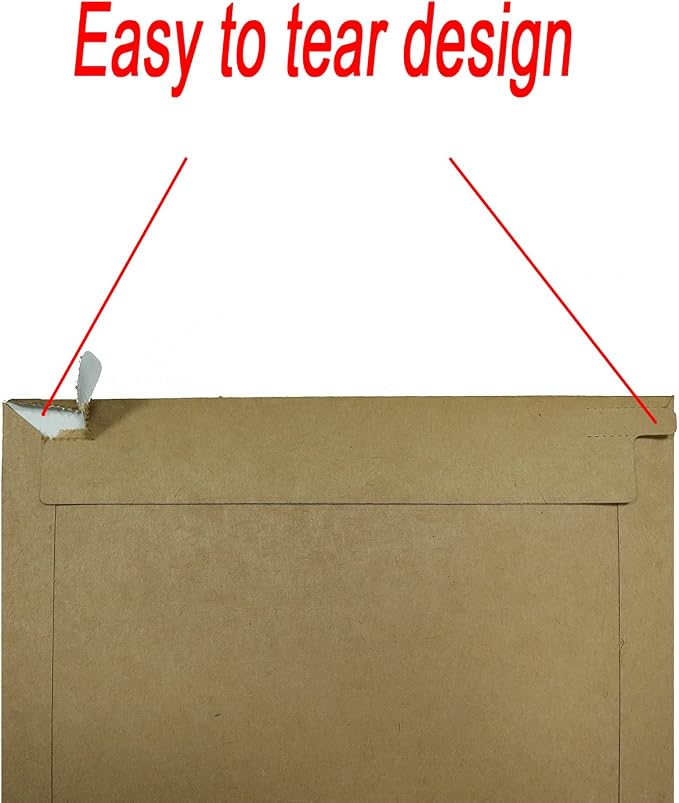 Bonfasvo Rigid Mailers 30 Pack 9.25 x 11.75 inches Brown Self Seal Stay Flat - Image 5