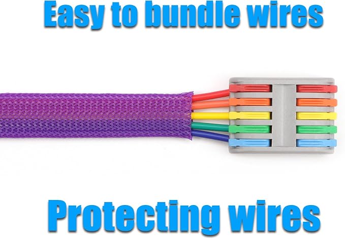 25ft PET Expandable Braided Cable Sleeve 1/4inch Pet Braided Cable Sleeve - Image 6