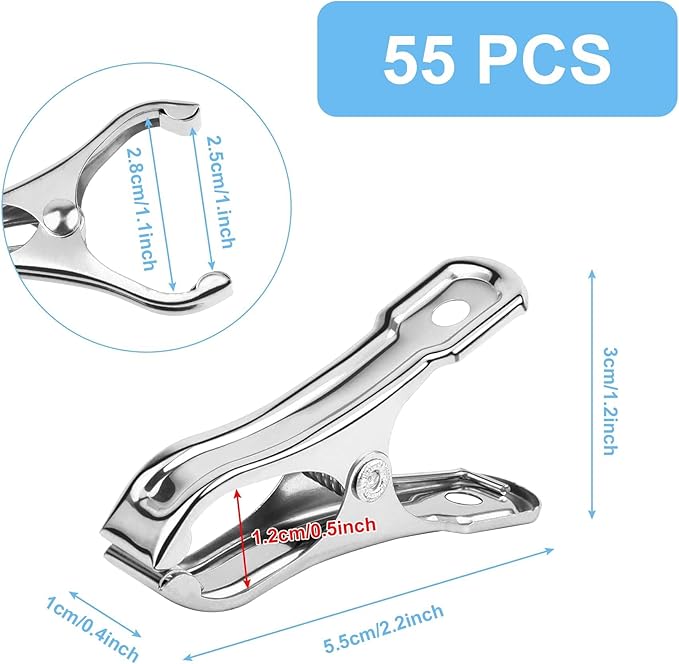 JULMELON 25 PCS Greenhouse Clips, 2.2 Inch Stainless Steel Garden Clips - Image 2