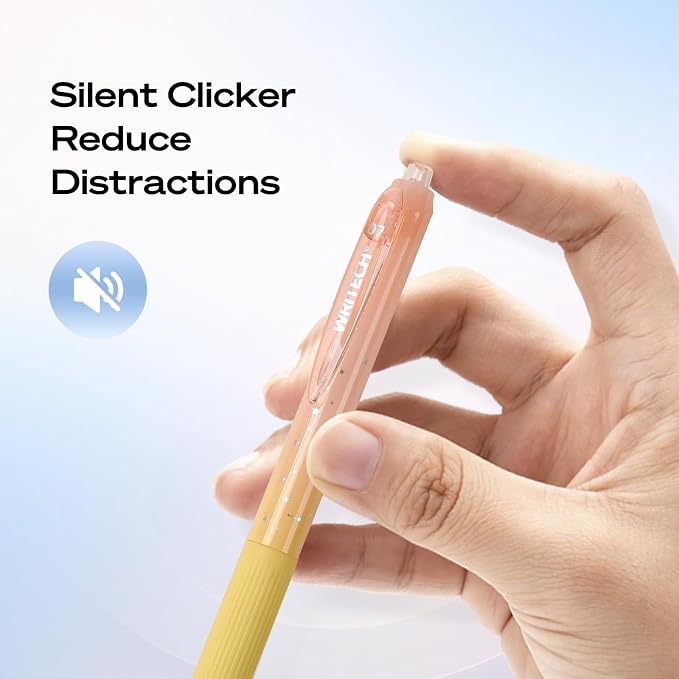 WRITECH Gel Pens Fine Point: Nebula Pen Set 0.7mm Black Ink Retractable 6ct - Image 4