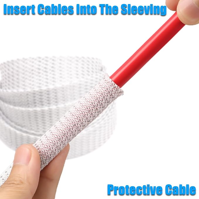 25ft PET Expandable Braided Cable Sleeve 1 inch Pet Braided Cable Sleeve - Image 4