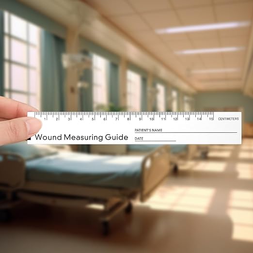 50 Pcs Wound Ruler 6 Inch Wound Measuring Tape Paper Guide Ruler Double Sided - Image 5