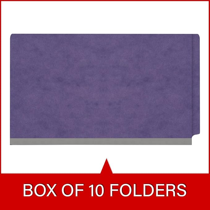 Ecom Folders End Tab Pressboard Classification Folders | Legal Size 25 Pt Stock - Image 6