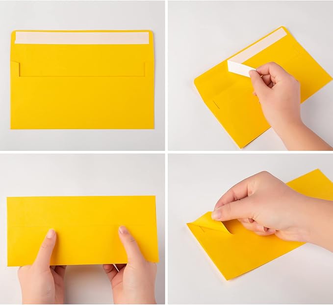 50 Pack Colorful #10 Business Envelopes Self Seal Letter Envelope | Standard - Image 3