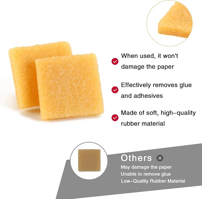 2 Pcs Glue and Residue Eraser Rubber Cement Cleaner - Image 3