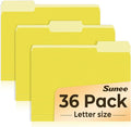 SUNEE File Folders, 36 Pack Manilla Folders 8.5 x 11, Colored File Folders Home by SUNEE