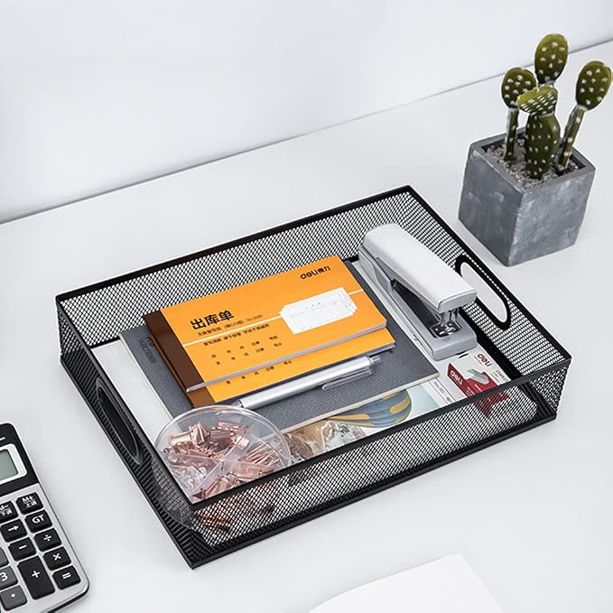 2Pcs Desk Drawer Organizer, Stable Metal Mesh Desk Storage Tray, Versatile - Image 5