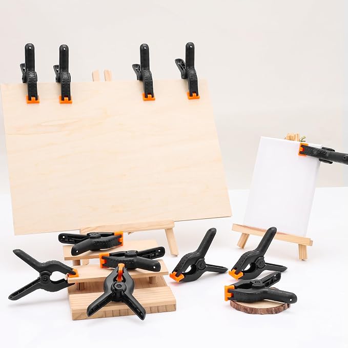 20 Pack 4.5 inch Plastic Spring Clamps, Backdrop Clips, Woodworking Clamps - Image 7